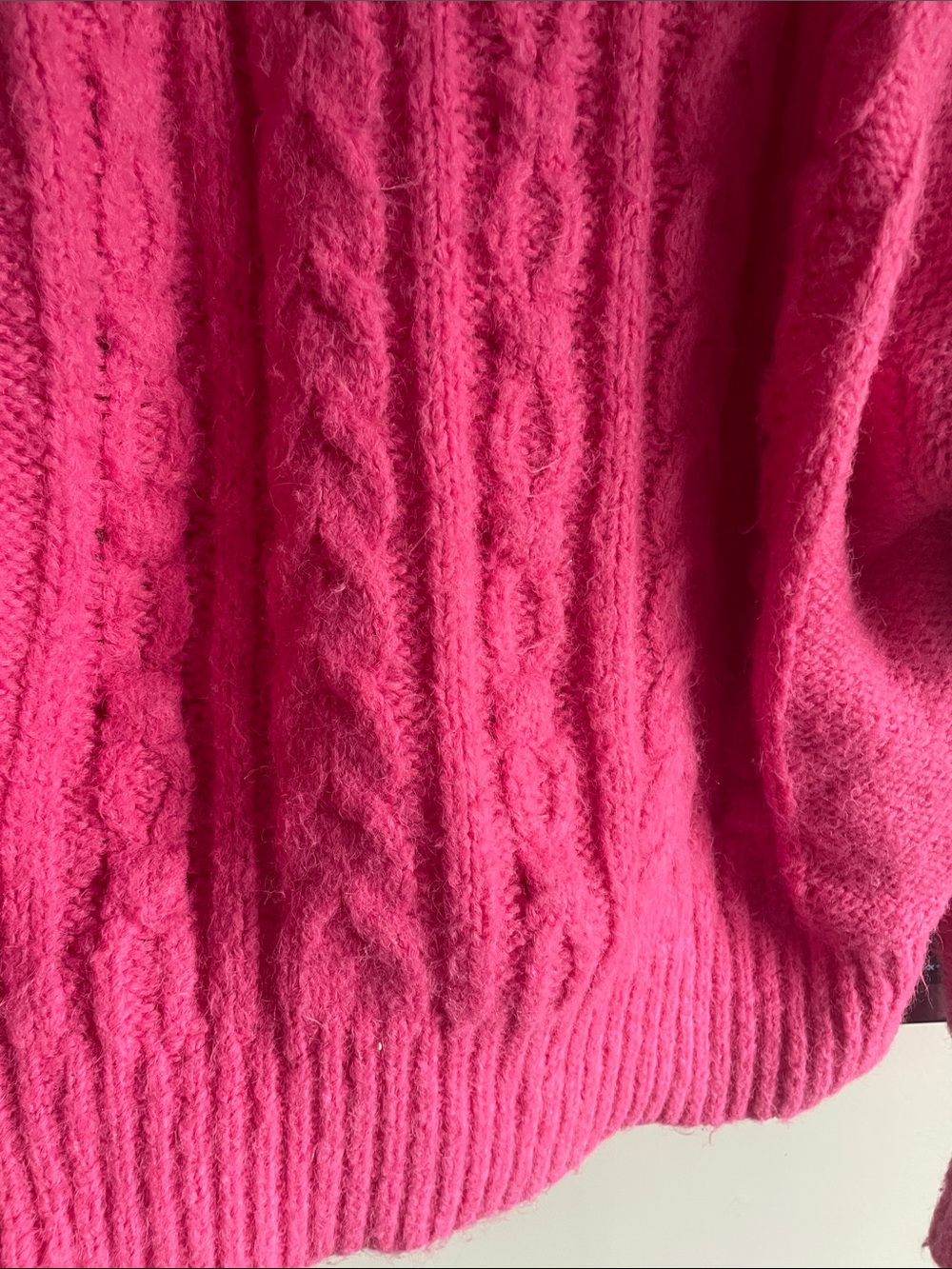 a new day Chunky Cable Turtleneck Sweater - Hot Pink - Picture 6 of 6